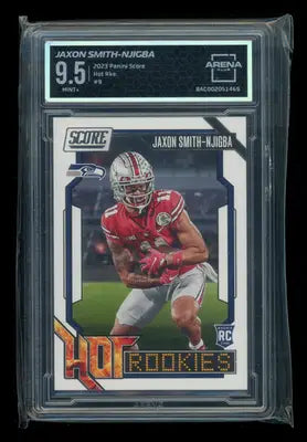 2023 Panini Score Hot Rookies Jaxon Smith-Njigba #9 RC Football Arena Club 9.5 - Football Card Single