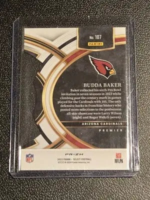 2023 Panini Select #107 Budda Baker Silver Prizms Die Cuts - Football Card Single