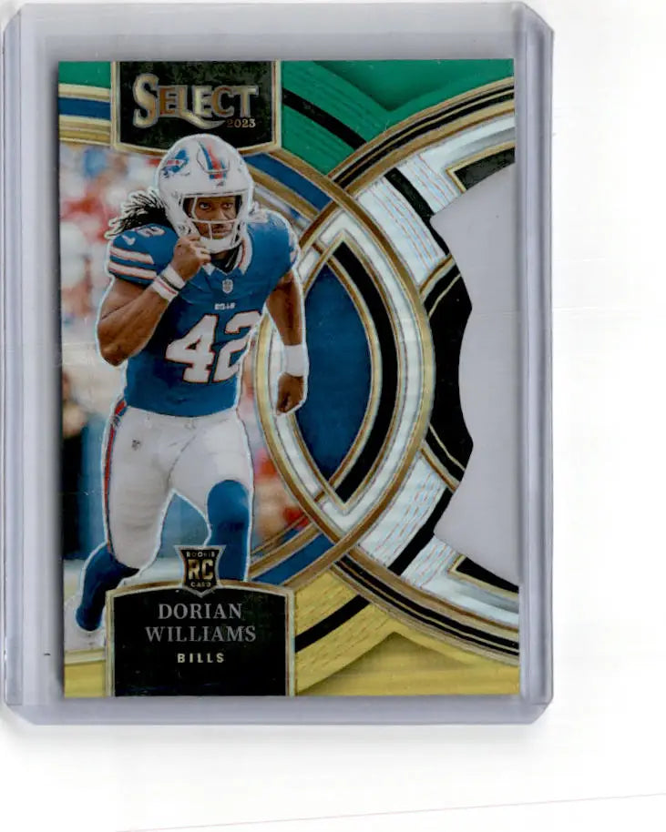 2023 Panini Select #110 Dorian Williams Green and Yellow Prizms Die Cuts - Football Card Single