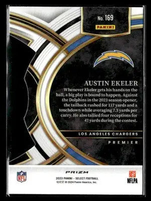 2023 Panini Select #169 Austin Ekeler Silver Prizms Die Cuts - Football Card Single