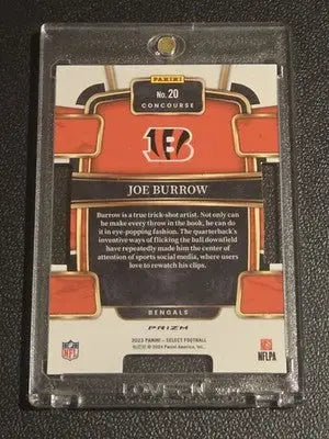 2023 Panini Select #20 Joe Burrow Silver Prizms Die Cuts - Football Card Single
