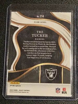 2023 Panini Select #214 Tre Tucker Red and Blue Prizms Die Cuts - Football Card Single