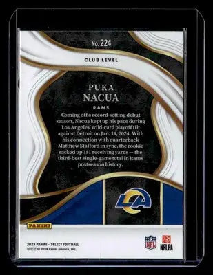 2023 Panini Select #224 Puka Nacua Los Angeles Rams - Football Card Single