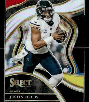 2023 Panini Select #249 Justin Fields Red and Yellow Prizms Die Cuts - Football Card Single