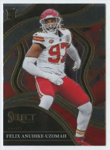 Original gloss football trading card from Panini Select Chiefs Club Level 2023