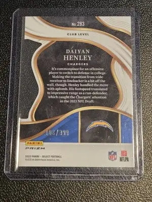2023 Panini Select #283 Daiyan Henley Orange Prizms Die Cuts #/399 - Football Card Single