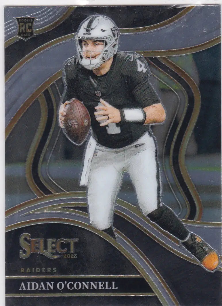 Aidan O’Connell football card from 2023 Panini Select Oakland Raiders level rc