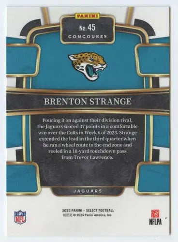 2023 Panini Select #45 Brenton Strange NM-MT Jaguars Concourse ID:76029 - Football Card Single