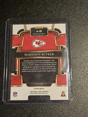 2023 Panini Select #48 Harrison Butker Green and Yellow Prizms Die Cuts - Football Card Single