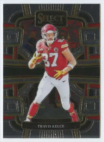 Original gloss Panini Select Travis Kelce football card from 2023 Chiefs Concourse