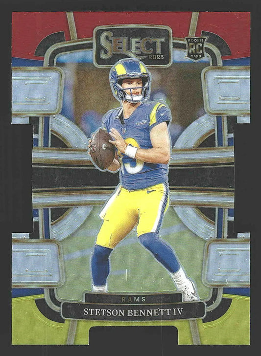 2023 Panini Select #55 Stetson Bennett IV Red and Yellow Prizms Die Cuts - Football Card Single