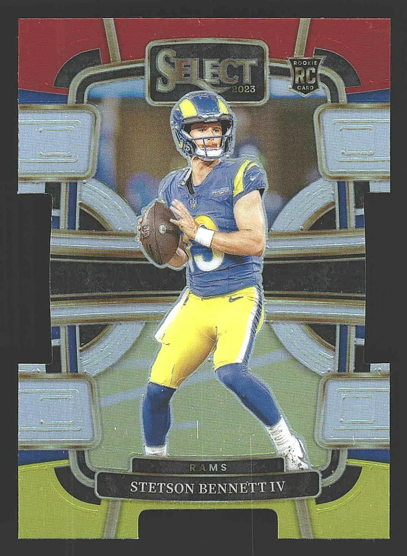 2023 Panini Select #55 Stetson Bennett IV Red and Yellow Prizms Die Cuts - Football Card Single