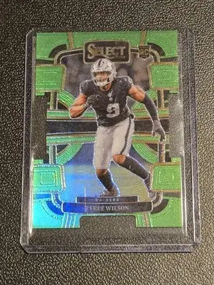 2023 Panini Select #60 Tyree Wilson Neon Green Prizms Die Cuts #/599 - Football Card Single