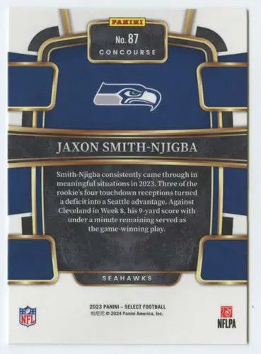 2023 Panini Select #87 Jaxon Smith-Njigba NM-MT Seahawks Concourse ID:76031 - Football Card Single