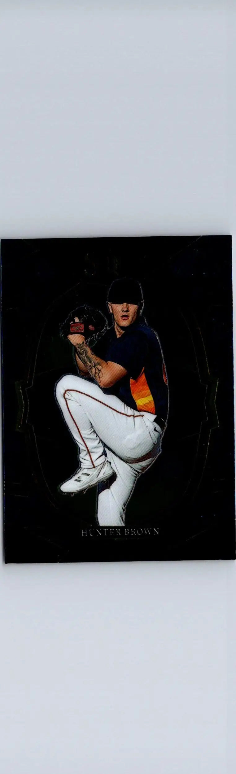 Hunter Brown baseball card from 2023 Panini Select featuring Hunter Brown Blue brown blue design