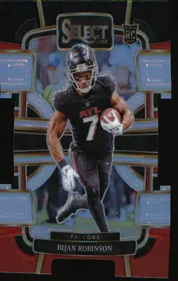 2023 Panini Select Black and Red Prizms Die Cuts #4 Bijan Robinson Rookie RC - Football Card Single