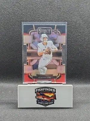 2023 Panini Select - Concourse Clayton Tune #2 Black & Red Prizm Die-Cut (RC) - Football Card Single