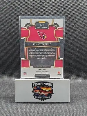 2023 Panini Select - Concourse Clayton Tune #2 Black & Red Prizm Die-Cut (RC) - Football Card Single