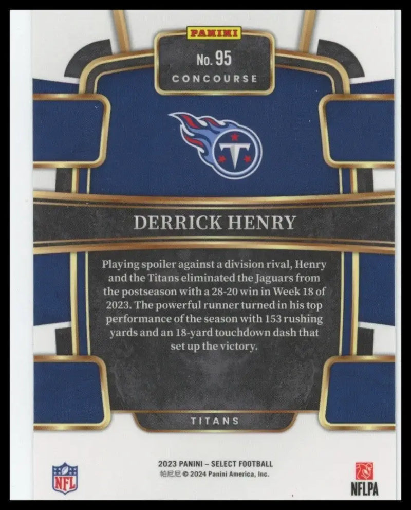 2023 Panini Select - Concourse Derrick Henry #95 - Football Card Single