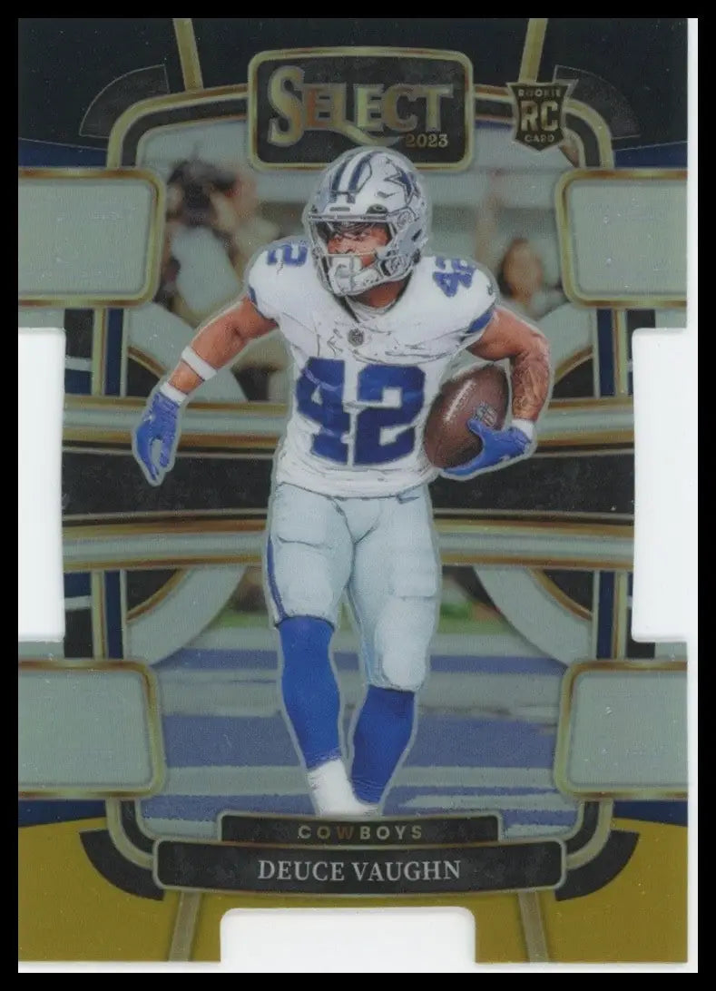 2023 Panini Select - Concourse Deuce Vaughn #28 Black & Gold Prizm Die-Cut (RC) - Football Card Single