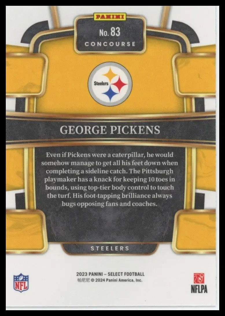 2023 Panini Select - Concourse George Pickens #83 - Football Card Single