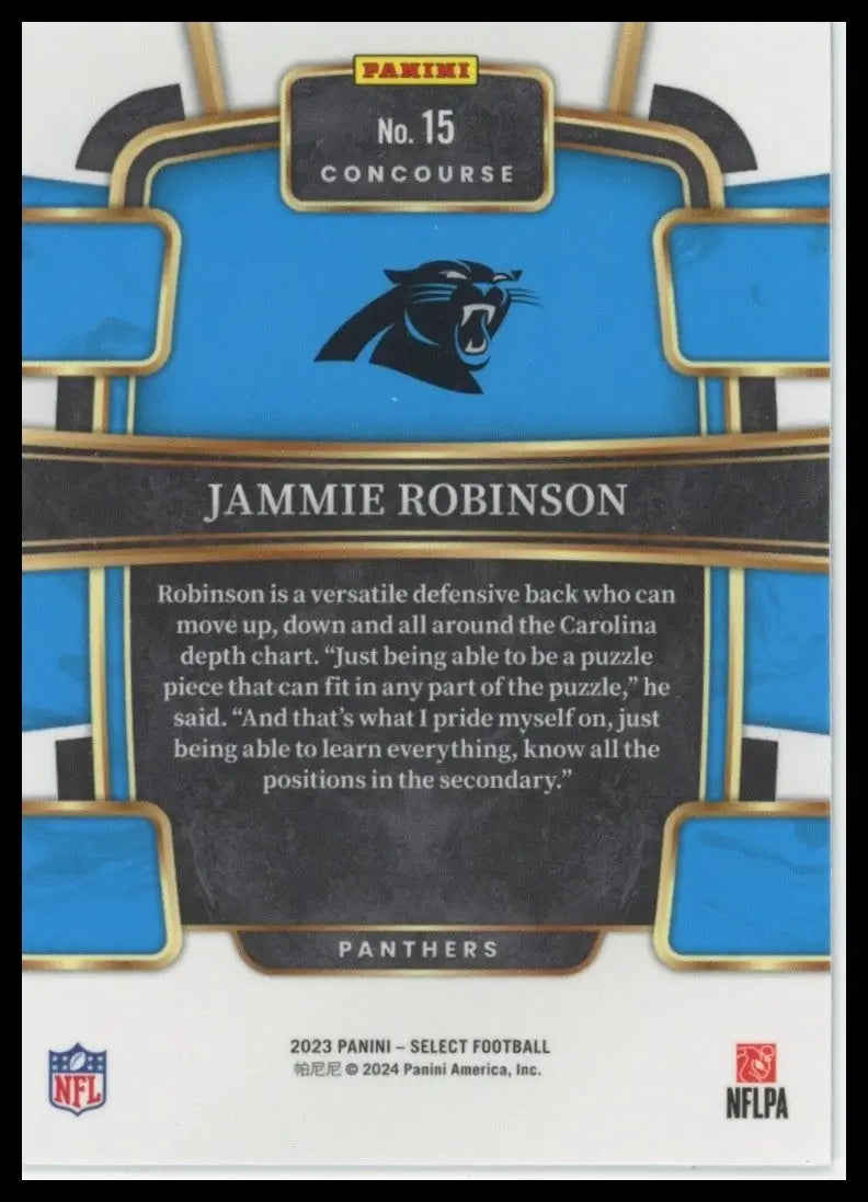 2023 Panini Select - Concourse Jammie Robinson #15 (RC) - Football Card Single