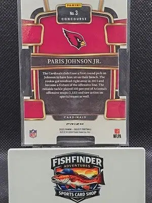 2023 Panini Select - Concourse Paris Johnson Jr. #3 Black & Red Prizm Die-Cut... - Football Card Single