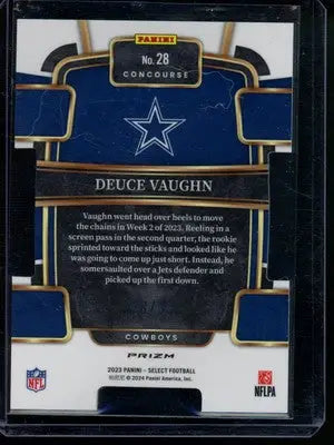2023 Panini Select Deuce Vaughn #28 28/35 Blue/Orange RC Football - Football Card Single