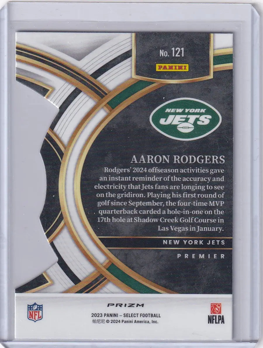 2023 Panini Select Diecut #121 Aaron Rodgers - New York Jets - Football Card Single