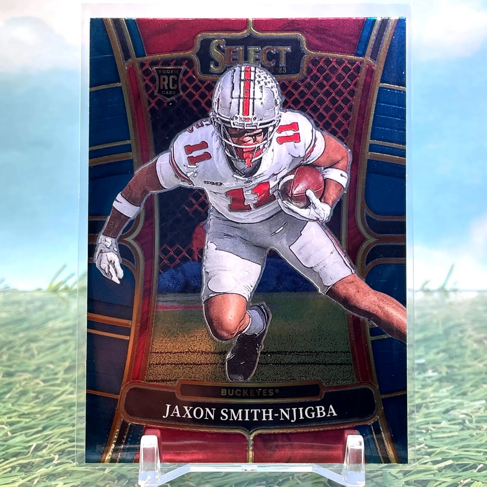 2023 Panini Select Draft Picks #7 Jaxon Smith-Njigba Blue Retail - Football Card Single