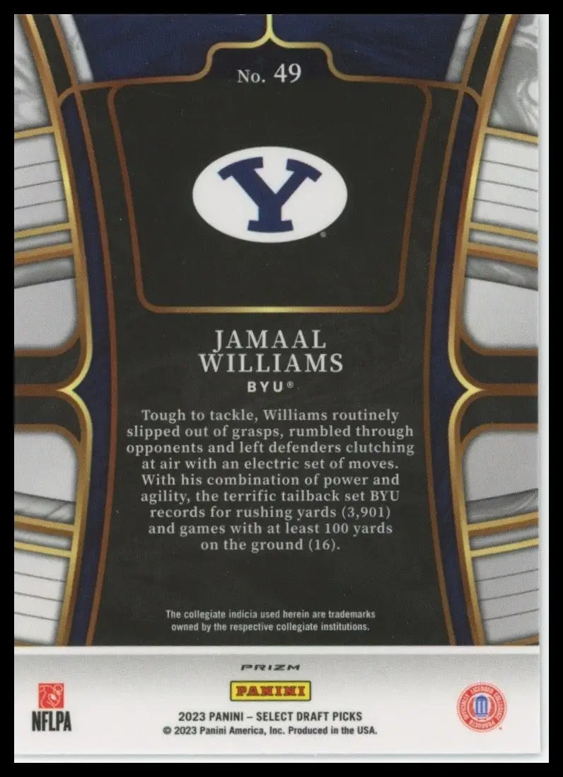 2023 Panini Select Draft Picks - Concourse Jamaal Williams #49 Red Lazer Prizm - Football Card Single