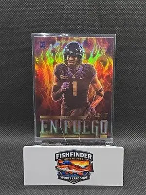2023 Panini Select Draft Picks - En Fuego Quentin Johnston #EF-QJ (RC) - Football Card Single