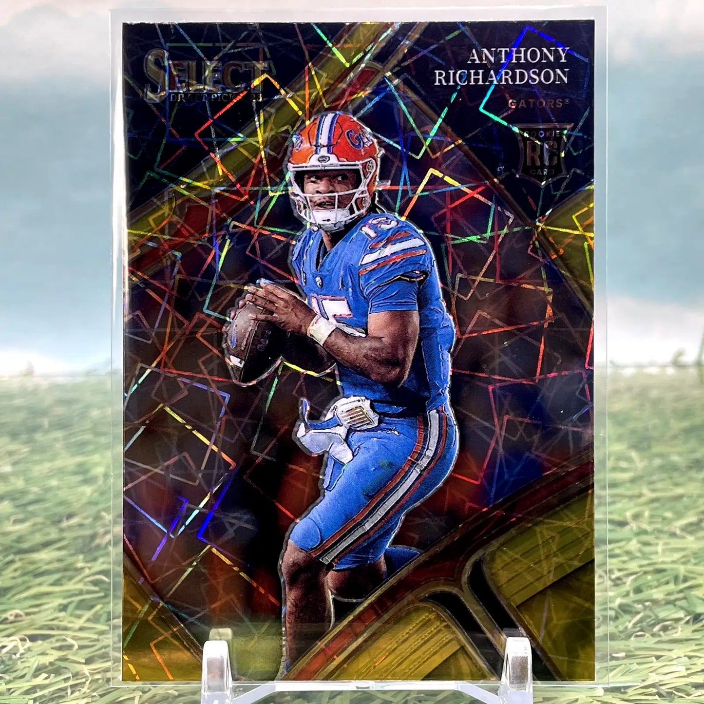 2023 Panini Select Draft Picks Gold Lazer Prizm Anthony Richardson Rookie (RC) - Football Card Single