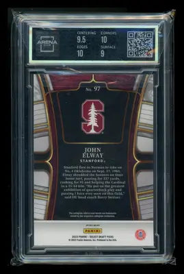 2023 Panini Select Draft Picks Silver Prizm John Elway #97 Arena Club 9.5