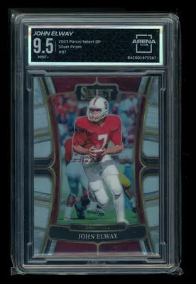 2023 Panini Select Draft Picks Silver Prizm John Elway #97 Arena Club 9.5