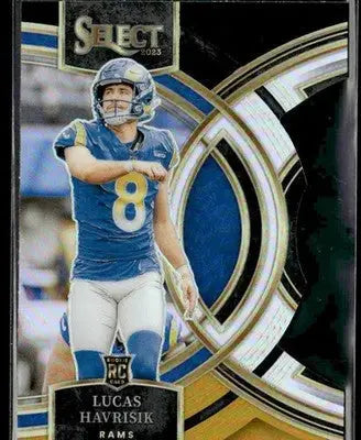 2023 Panini Select Lucas Havrisik #141 Black and Gold Prizms Die Cuts Rams