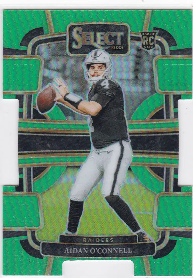 2023 Panini Select Neon Green Die Cut #58 Aidan O’Connell RC Raiders - Football Card Single