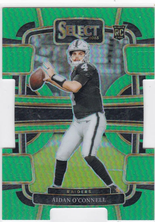 2023 Panini Select Neon Green Die Cut #58 Aidan O’Connell RC Raiders - Football Card Single