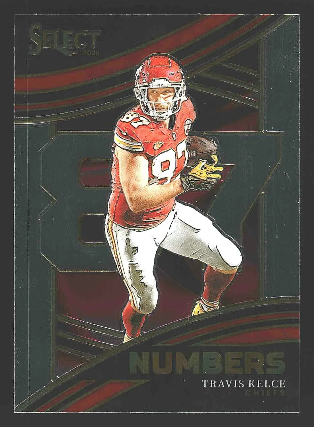 2023 Panini Select #NMB-TKE Travis Kelce Select Numbers - Football Card Single