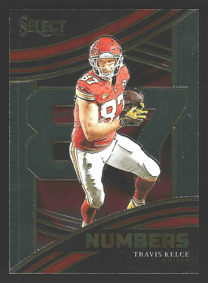 2023 Panini Select #NMB-TKE Travis Kelce Select Numbers - Football Card Single