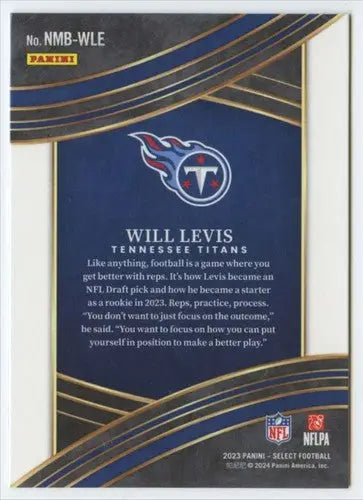 2023 Panini Select Select Numbers #3 Will Levis NM-MT Titans ID:76026 - Football Card Single
