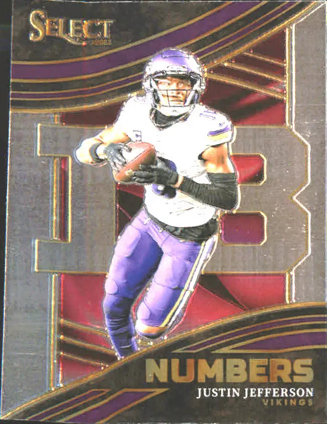 2023 Panini Select Numbers #NMB-JJE Justin Jefferson