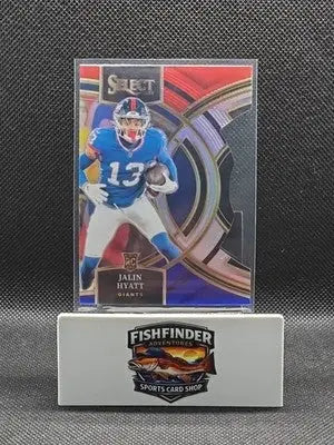 2023 Panini Select - Premier Level Jalin Hyatt #173 Red & Blue Prizm Die-Cut... - Football Card Single