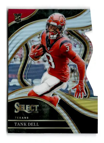2023 Panini Select Red and Yellow Prizm Die-Cut #219 Tank Dell NM-MT Te ID:75423 - Football Card Single