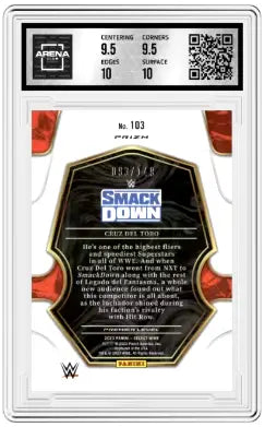 2023 Panini Select WWE Cruz Del Toro #103 Maroon 093/149 Arena Club 10