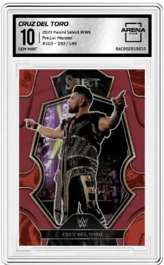 2023 Panini Select WWE Cruz Del Toro #103 Maroon 093/149 Arena Club 10