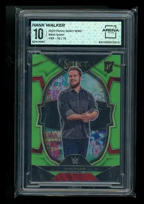 2023 Panini Select WWE Hank Walker #93 Neon Green RC 52/75 Arena Club 10