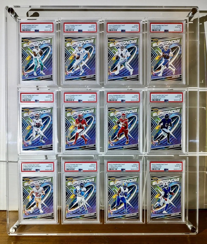 2023 Panini Supernova NFL Complete 24 Card Football Set PSA 10 Gem & Display