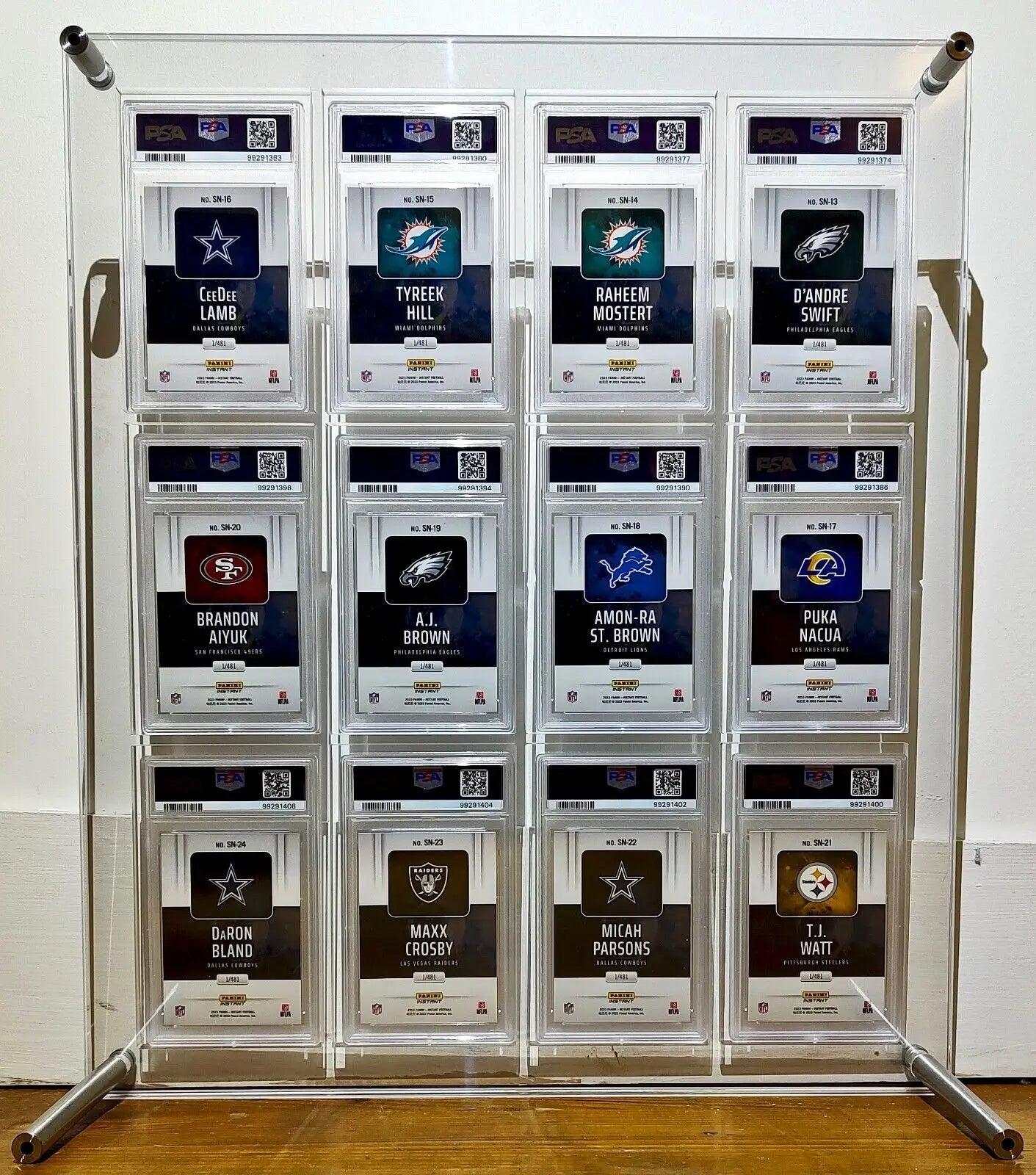 2023 Panini Supernova NFL Complete 24 Card Football Set PSA 10 Gem & Display