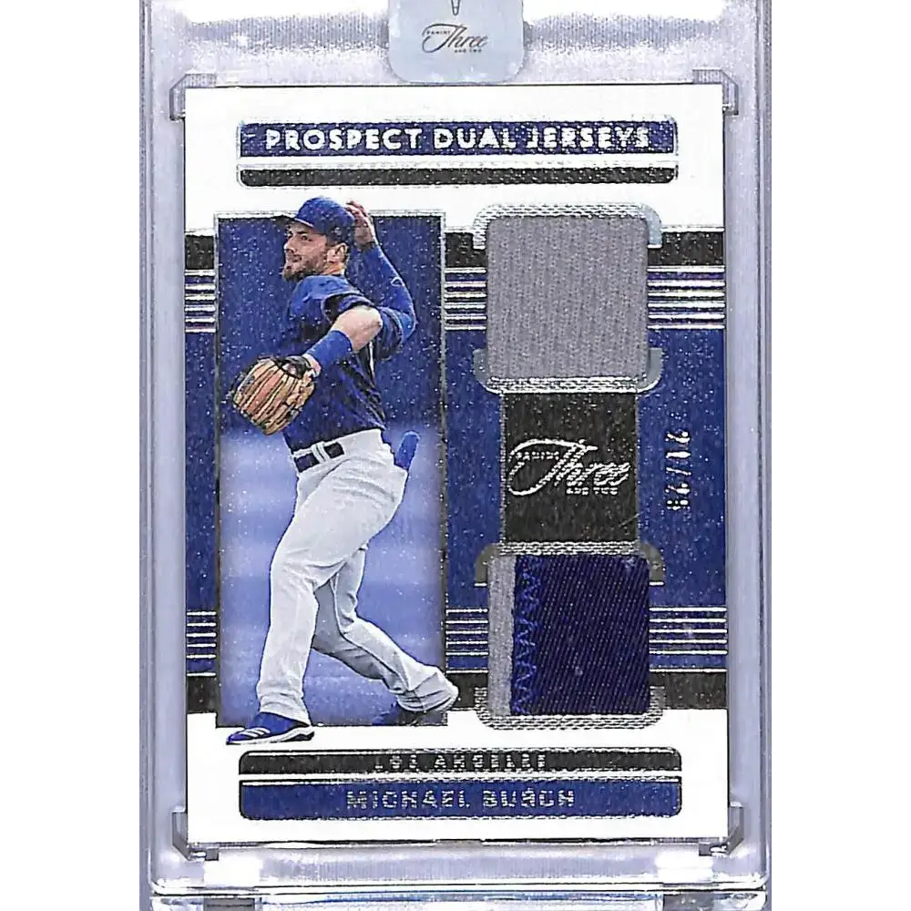 2023 Panini Three and Two Prospect Dual Jerseys #PDJ-MB Michael Busch NM-MT MEM 21/25 Los Angeles Dodgers - Baseball